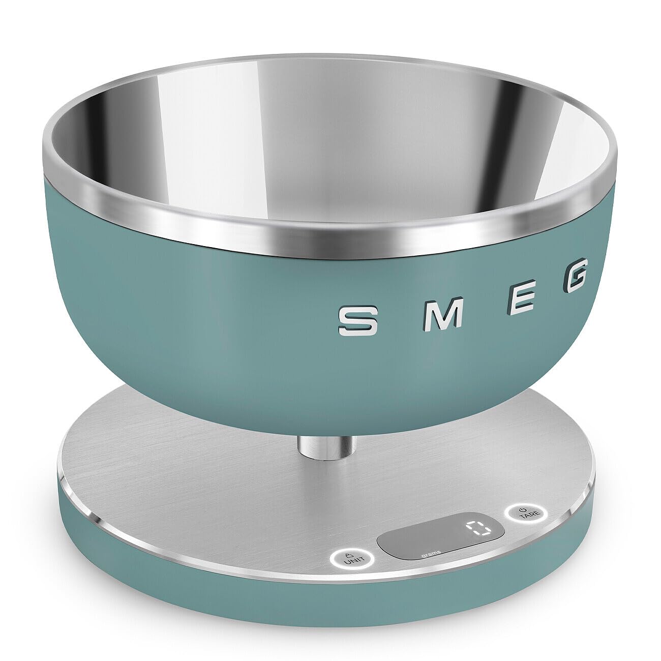 SMEG Contemporary Digital Kitchen Scale with Removable Bowl (Jade)