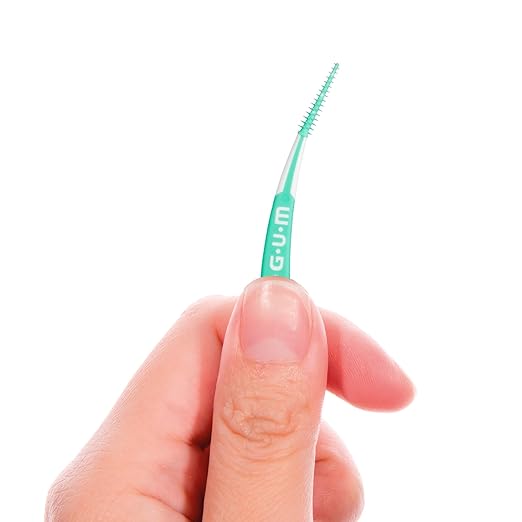 GUM Soft-Picks Advanced, Easy to Use Dental Picks for Teeth Cleaning Health, Disposable Interdental Brushes with Convenient Carry Case, Dentist Recommended Dental Picks, 90 Count