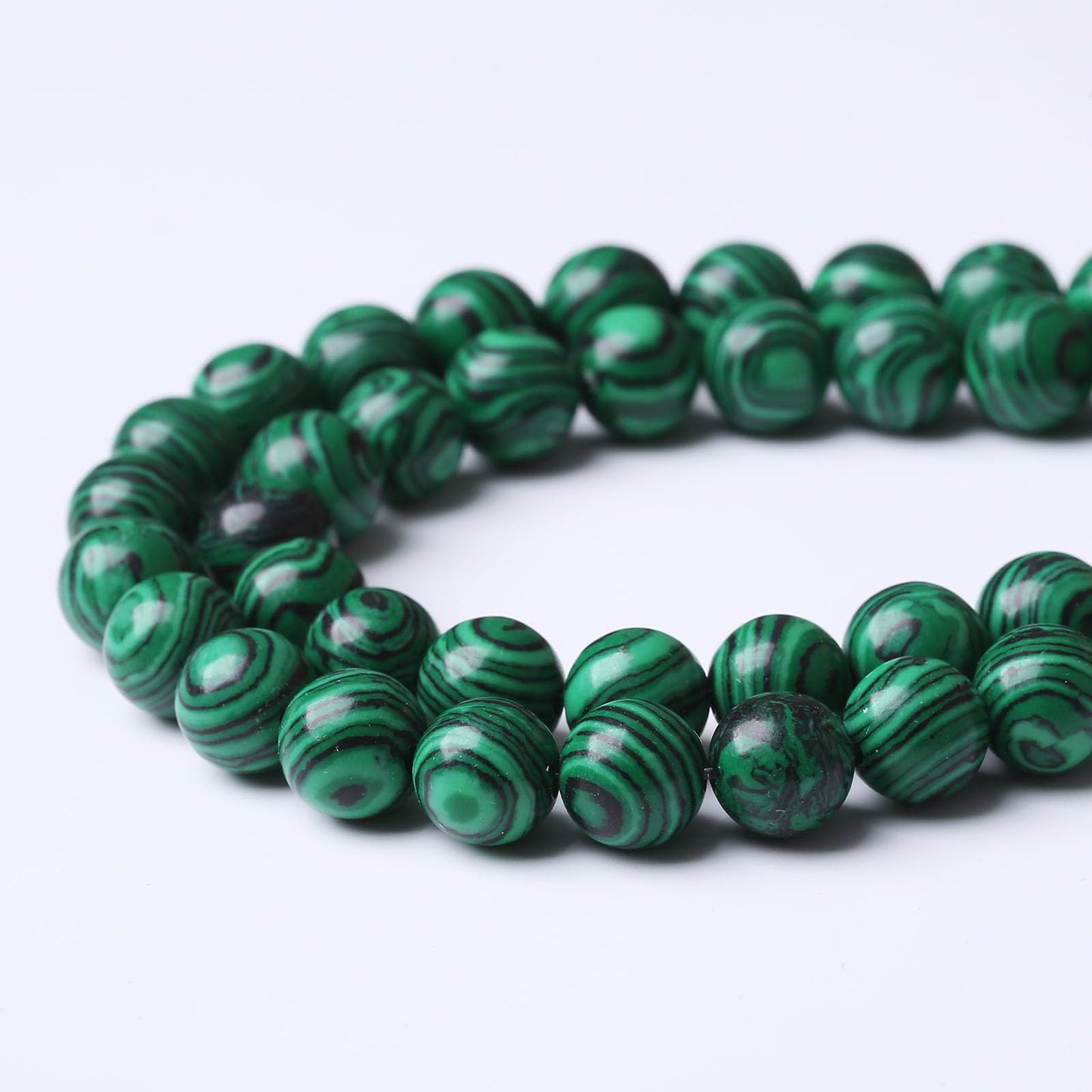 90PCS 4MM Green Malachite Stone Beads Natural Gemstone Round Stone Beads for Jewelry Making DIY Healing Power Bracelet 15"