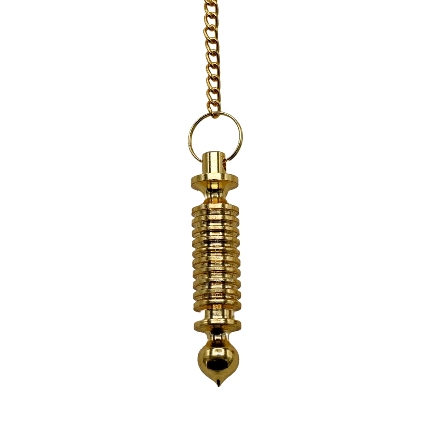 Amazing Gemstone Healing Metal Pendulums for Divination, Gold 10 Ring Double ISIS Steel Copper Pendulum High Energy Pendulo de Bronce Pendulos de Mesa MP35
