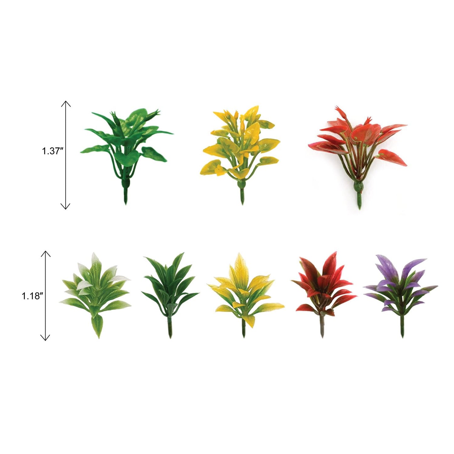 OrgMemory Mini Model Grass, 200 Pcs, Mixed Model Plants, Miniature Plants for School Project DIY Miniature Colorful Flower