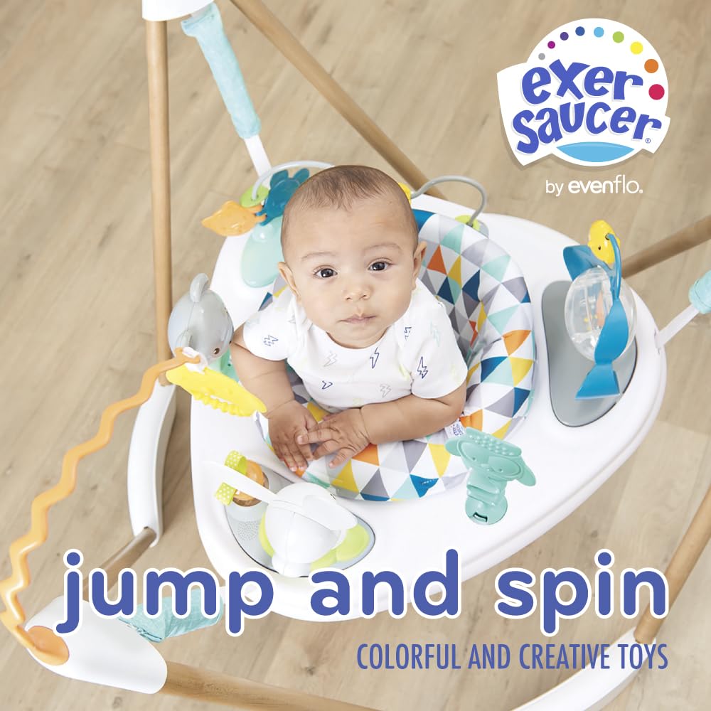 Evenflo Exersaucer Wood Frame Jumper, Woodland Wonder