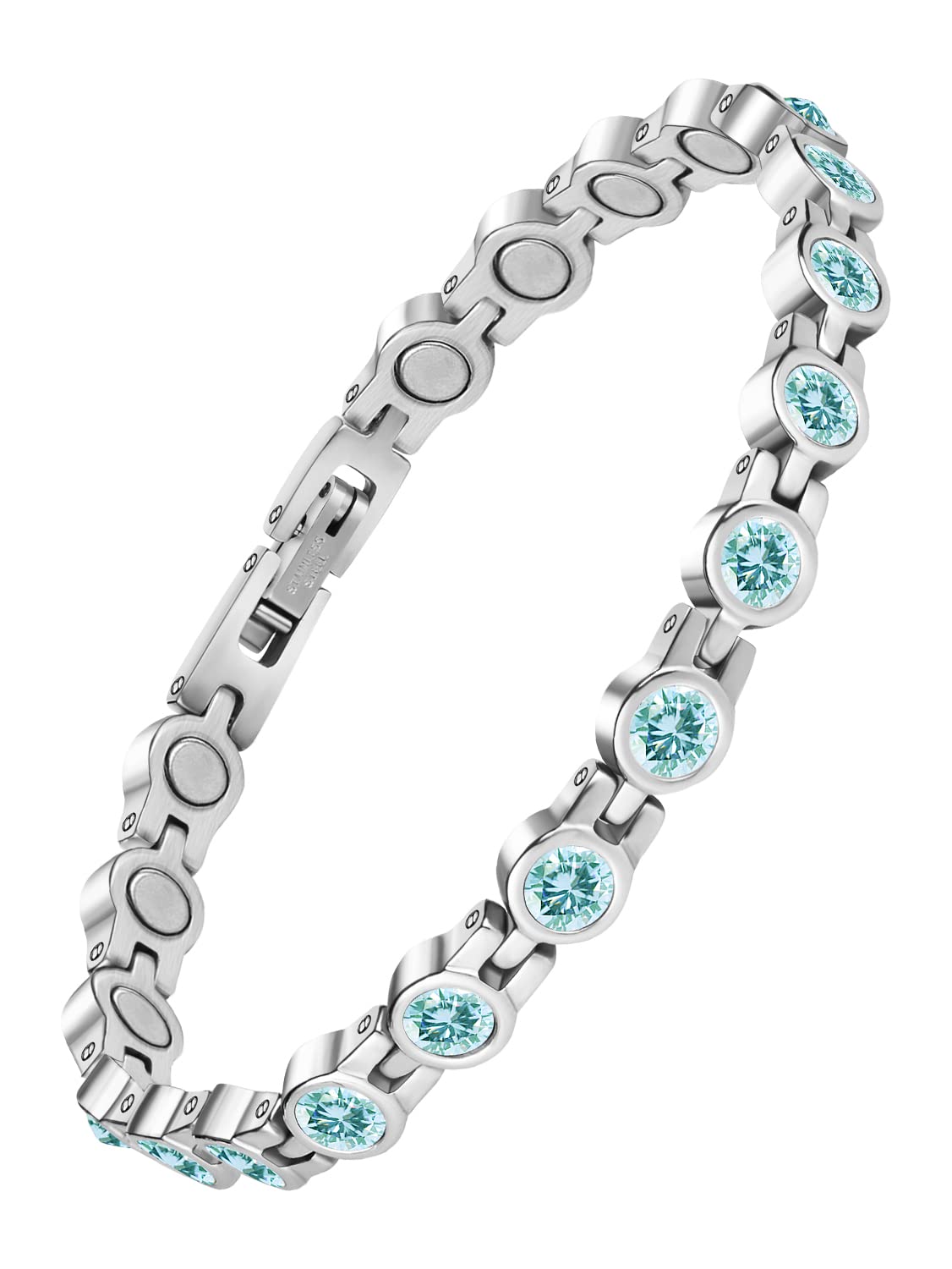 JEROOT Ultra Strength Magnetic Bracelet for Women | 3500-6000 Gauss Neodymium Magnets | Magnetic Therapy Jewelry with Adjustable Tool & Gift Packaging