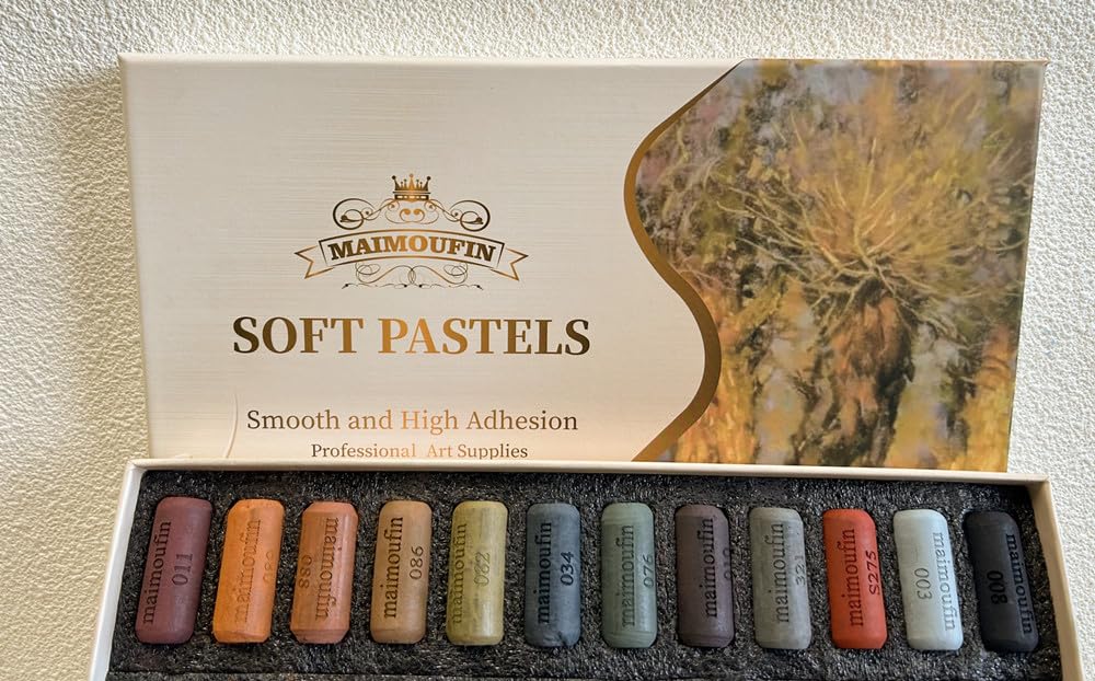 MAIMOUFIN Soft Pastels for Artists Highly Pigmented Sticks 48 Vibrant Colors Professional Grade Art Supplies Smooth Blendable Pastels Set for Drawing,Painting Artists,Beginner
