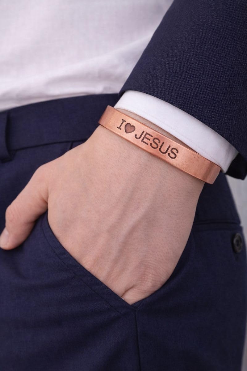 Touchstone copper bracelets | gift for men women |adjustable 100% pure solid real magnetic jewelry | handmade bracelet set combo | rope braided tibetan bangles. Set of 3 different messages engraved.