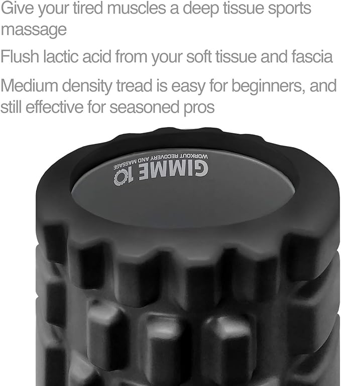 Premium Foam Roller – Compact High-Density Foam Roller for Deep Tissue Relief, Physical Therapy, and Fitness Recovery