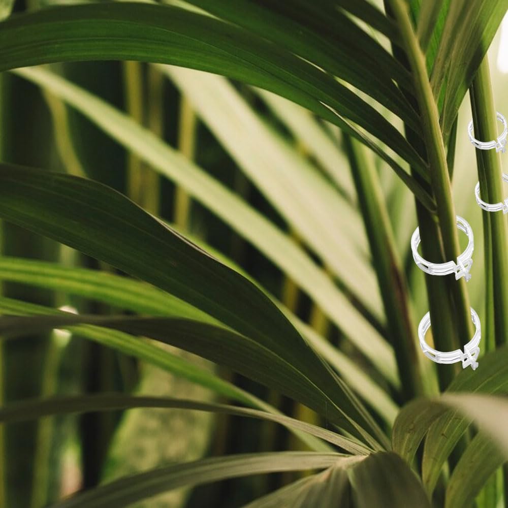 Plant Support Clips - Reusable Garden and Secured Plastic Clips for Tomato Support, String Trellis, Climbing Plants, Outdoor Indoor Flowers, Stem and Vine Fixing (300, Black)