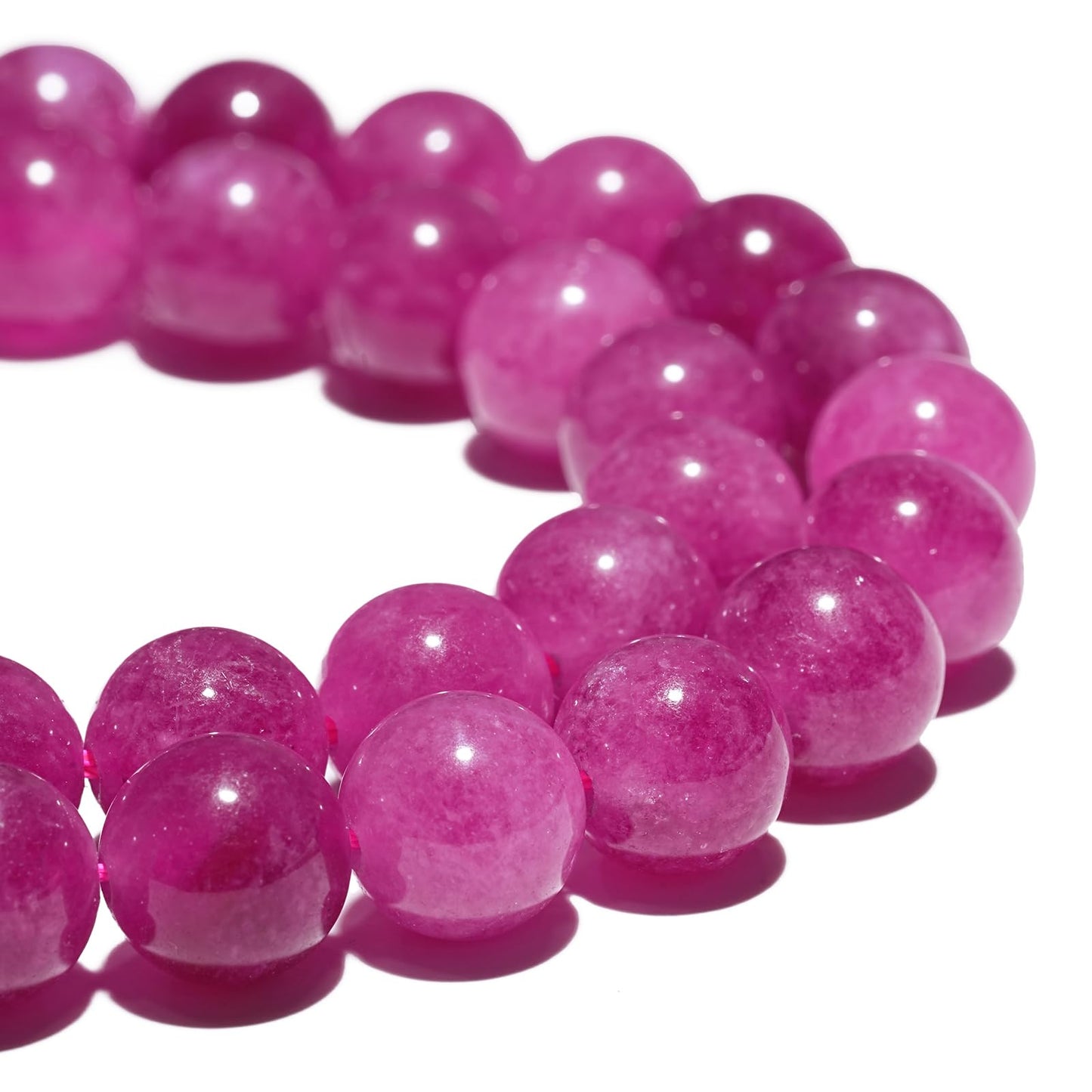 8mm Natural Pink Tourmaline Gemstone Beads Polished Round Smooth Stone Beads for Bracelets Jewelry Making 15inch Loose Beads