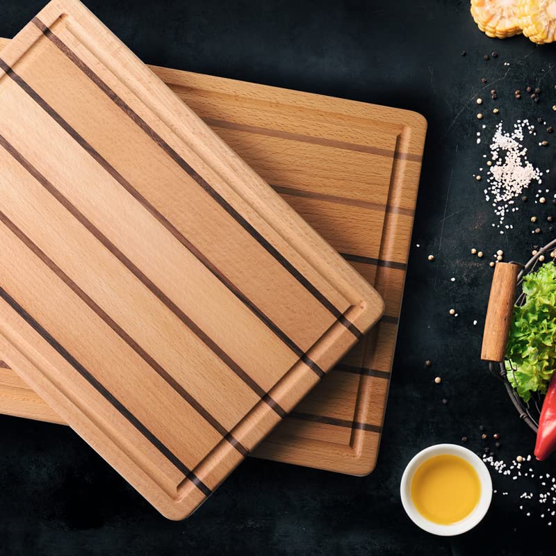 Premium Solid Wood Cutting Board for Steak & Pizza - 13"x9"x0.8" Chopping Block for Kitchen & Restaurant, Perfect for Meat Preparation and Serving