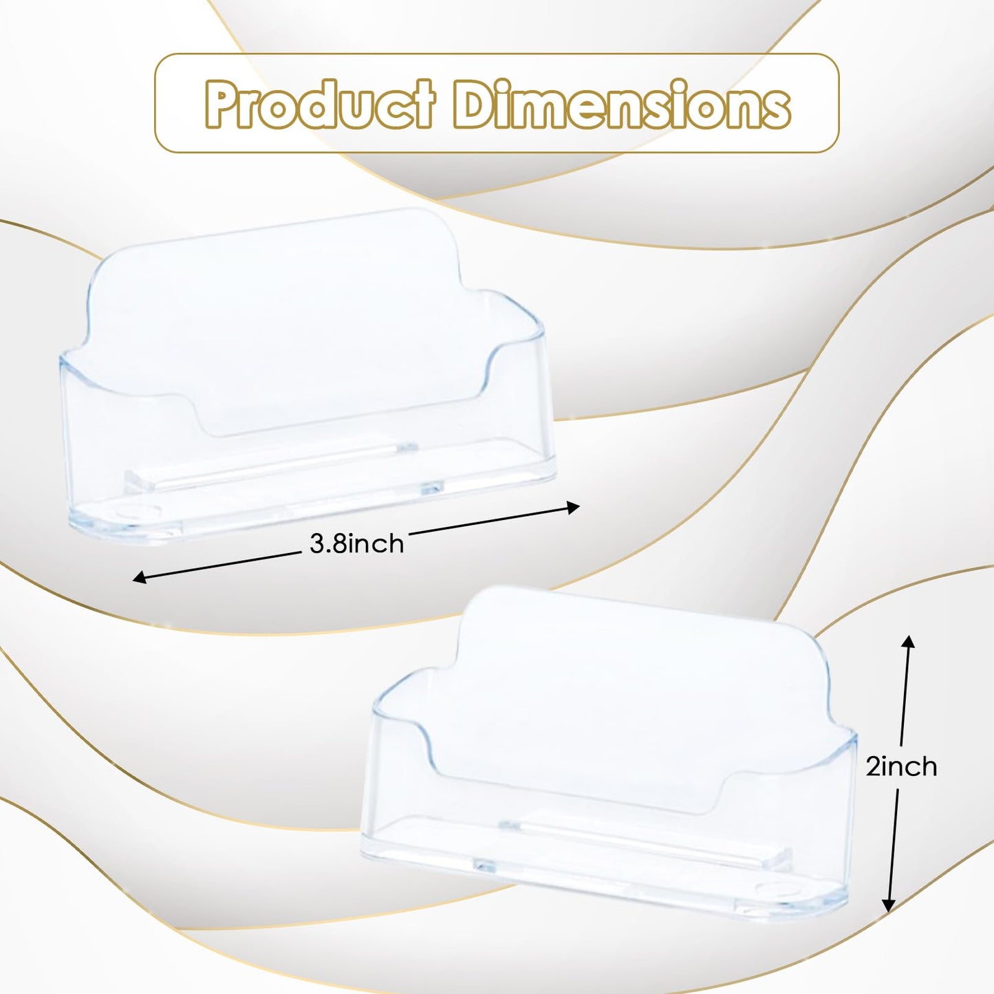 60 Pack Acrylic Business Card Holder for Desk, Clear Plastic Business Cards, Acrylic Business Card Display, Display Plastic Business Card Stand, Business Card Holders,Fits 40-50 Business Cards