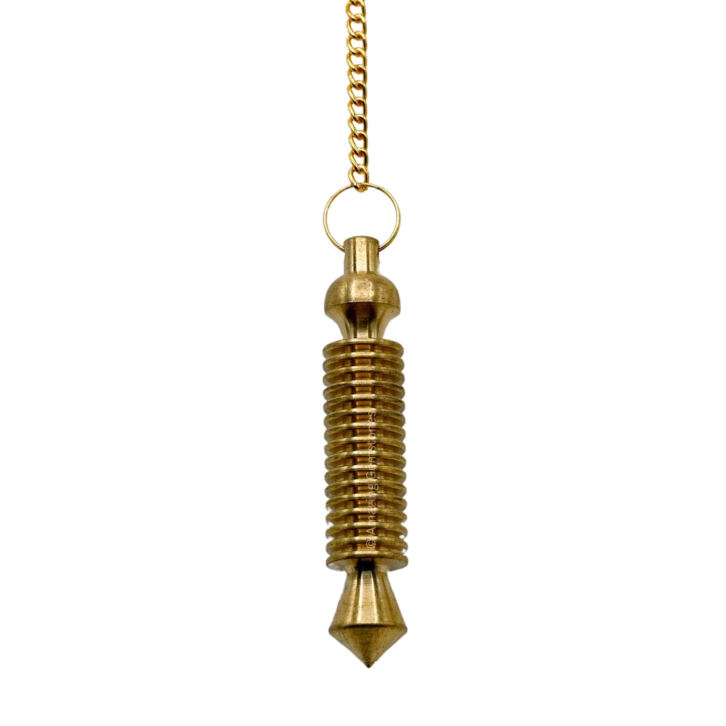 Amazing Gemstone Ibrahim Karim Universal Pendulum Healing Metal Pendulums for Divination, BG16 Gold 16 ISIS Rings Steel Copper Pendulum High Energy Pendulo de Bronce Pendulos de Mesa MP33