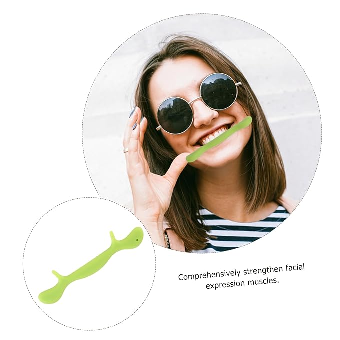 minkissy 3pcs Smile Practice Tool Silicone for Stuttering Mouth Exerciser for Facial Muscle Strengthening Portable Wrinkle Tool for Ages