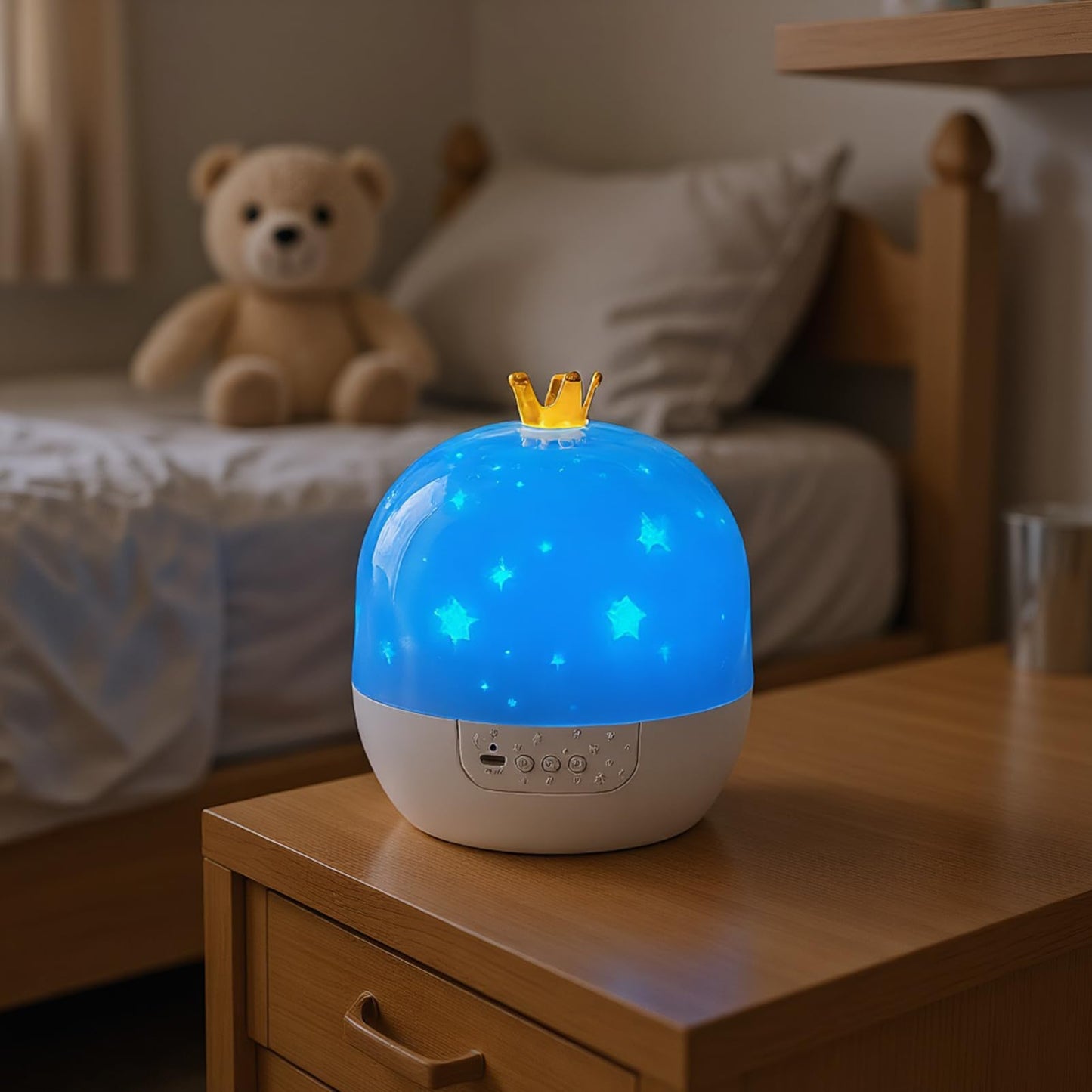 Kids Night Light Projector – USB ABS, 360 Rotation Lamp, Ceiling Projection Display, Sleep Ambience Creation | Perfect for Nursery Bedtime Sleep, Room Comfort, Calm Evening Routine, Gentle