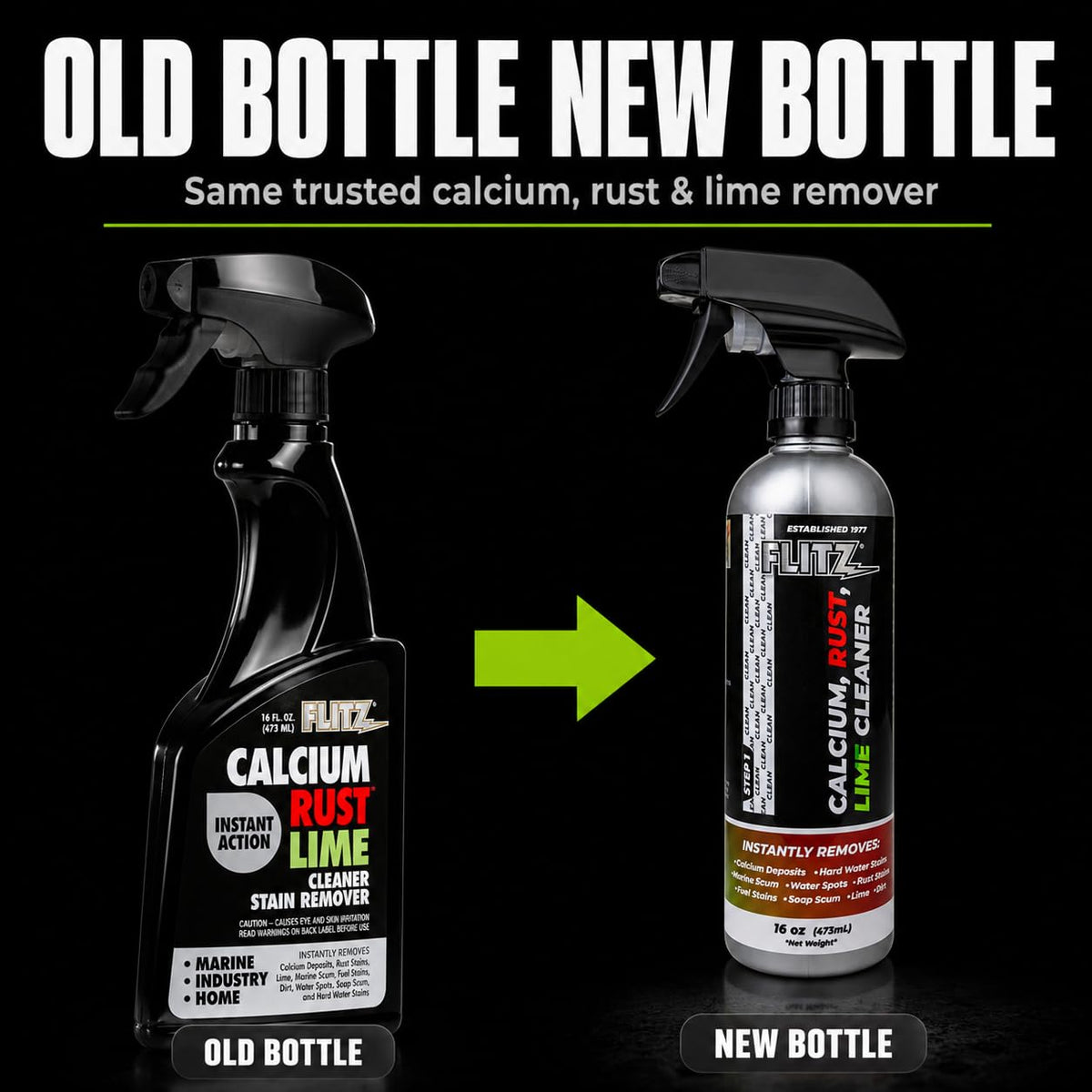 Calcium, Rust, & Lime Remover - 16oz Bottle of USA-Made Limescale Remover for Toilets, Showers, and More - Powerful Spray that Instantly Eliminates Tarnish, Grease, and Other Grime (3 Pack) (48 Fl Oz)