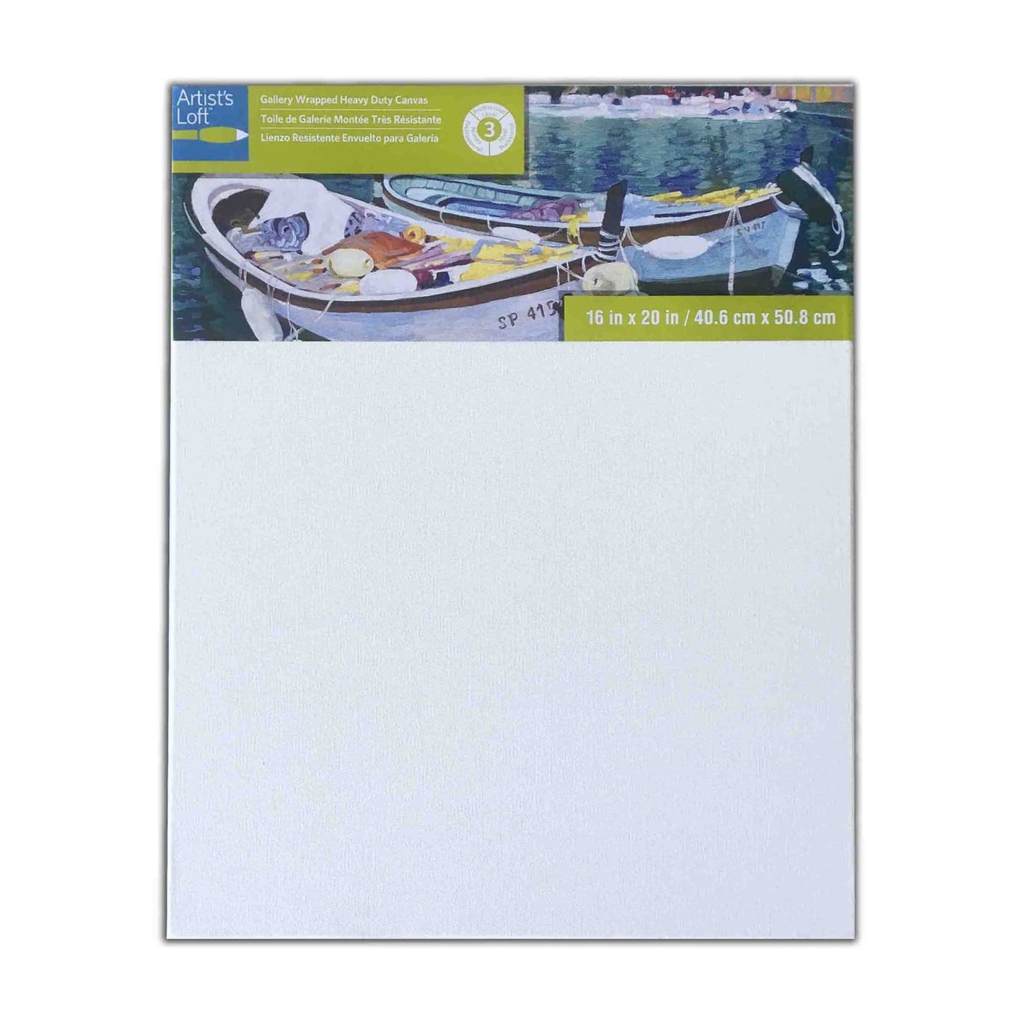 Artist's Loft 16" x 20" Level 3 Gallery Wrapped Heavy Duty Canvas - Archival, Acid Free Cotton Canvas for Paint, Acrylic, & Oils - Bulk 12 Pack