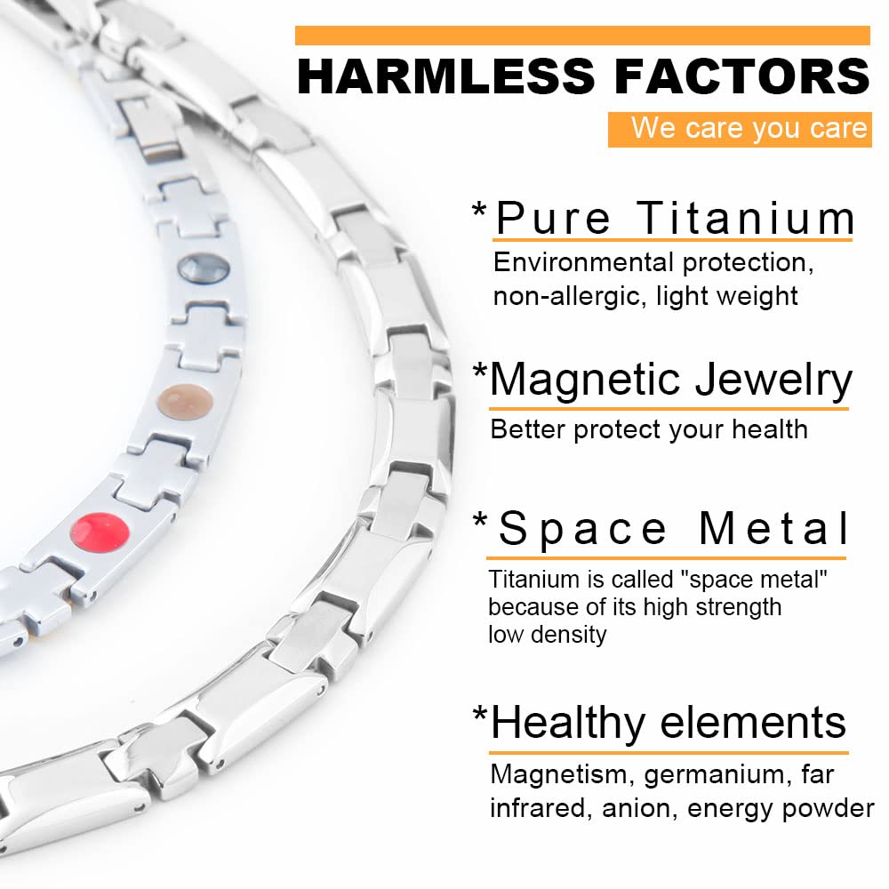 38® Titanium Magnetic Field for Pain Cross Necklace for Men Large Width Germanium Field Therapy (20(in), Silver)