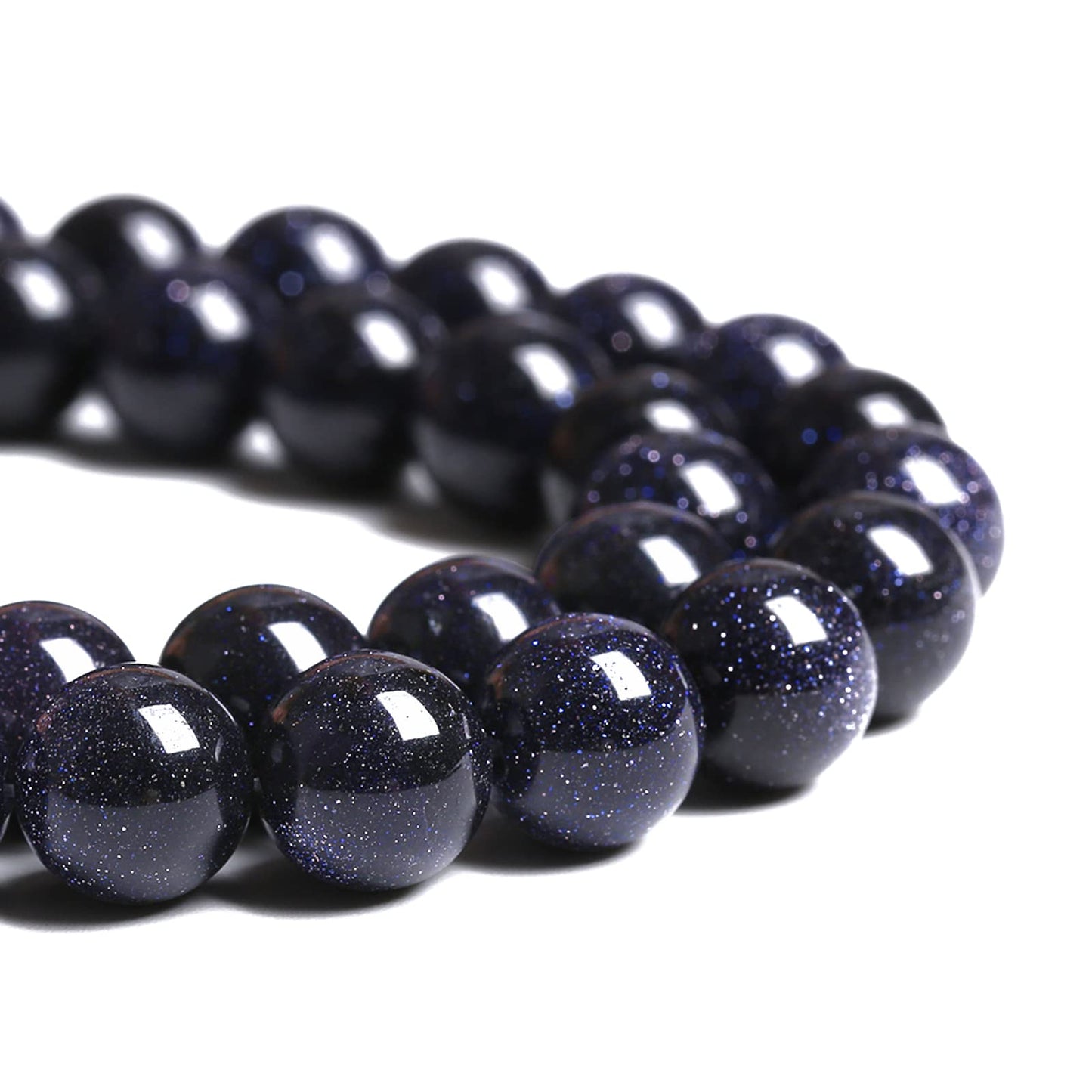 6mm 60pcs Blue Sandstone Spacer Loose Beads for Jewelry Making DIY Bracelet 1 Strand
