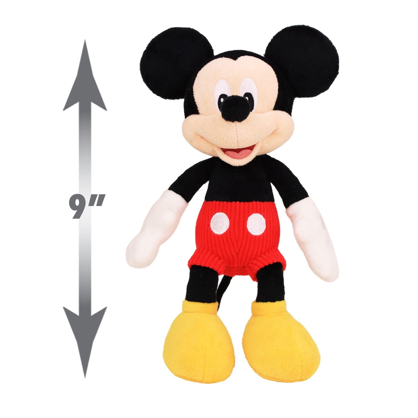 Disney Junior Mickey Mouse and Minnie Mouse Beanbag Plushie 2-Pack Stuffed Animals, Kids Toys for Ages 2 Up by Just Play