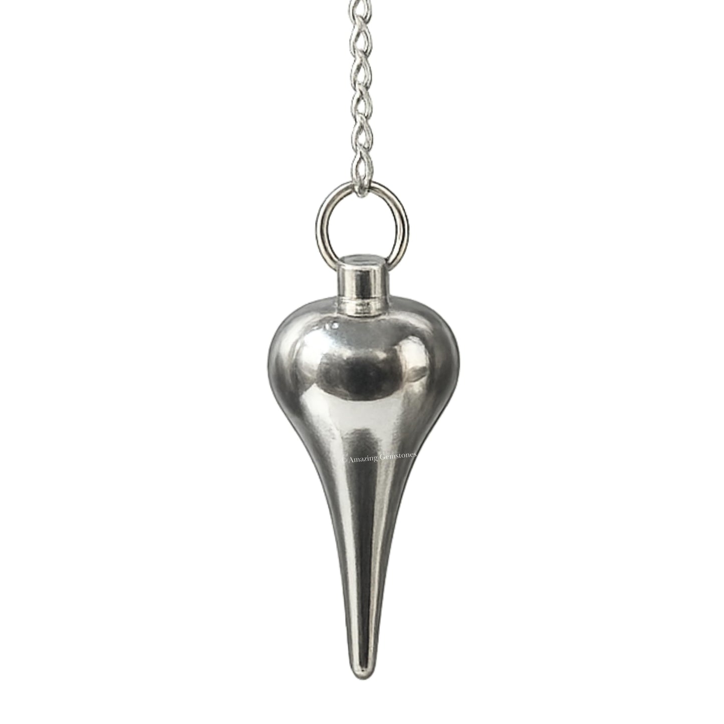 Amazing Gemstone Healing Metal Pendulums for Divination, Silver Dome Cone Point Steel Copper Pendulum High Energy Pendulo de Bronce Pendulos de Mesa MP119