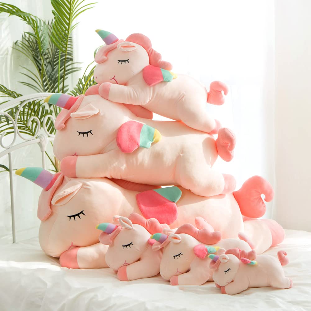 hitoshe Unicorn Stuffed Animal, Soft Unicorn Plush Hugging Pillow Toy Gifts for Kids (White, 31.4 in)