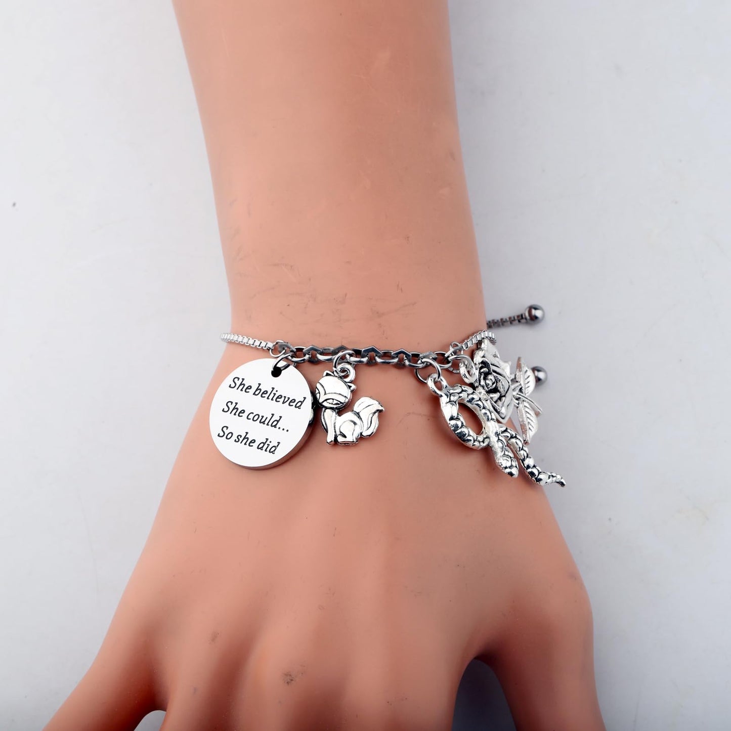 PLITI Prince And Fox Gift Prince Rose Gift She Believed She Could So She Did Prince Book Inspired Bracelet For Fans (believed prince bg)