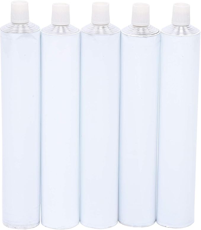 DNYSYSJ 100ml Refillable Aluminum Tubes - 100PCS Needle Cap Squeezable Containers,White Empty Toothpaste & Lotion Tubes for Travel Toiletry, Cosmetic Samples