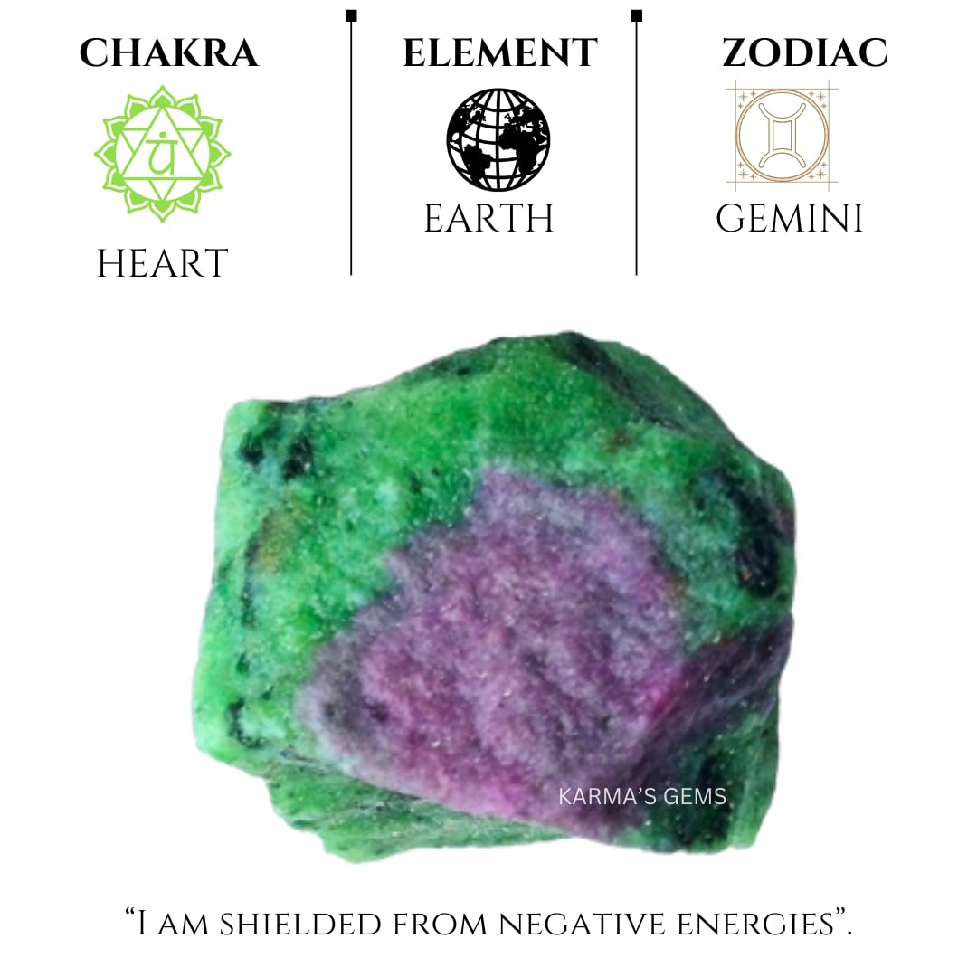 Crystals, Rocks, Jade, Crystals and Healing Stones, Witchcraft Supplies, Healing Crystals, Stones, Healing Stones, Rock Collection, Agate, Raw Stones (Ruby Zoisite, 2 Pcs)