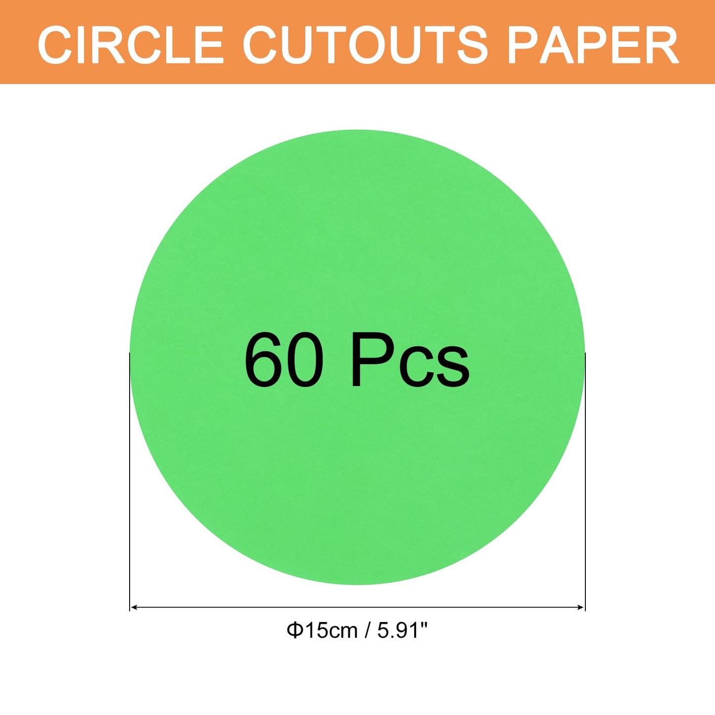 MECCANIXITY 60 PCS Dark Green Circle Cutouts Paper, 6 Inch Round Cutouts 200gsm/75lb Circle Cardstock for DIY Crafts Classroom Bulletin Board Decoration