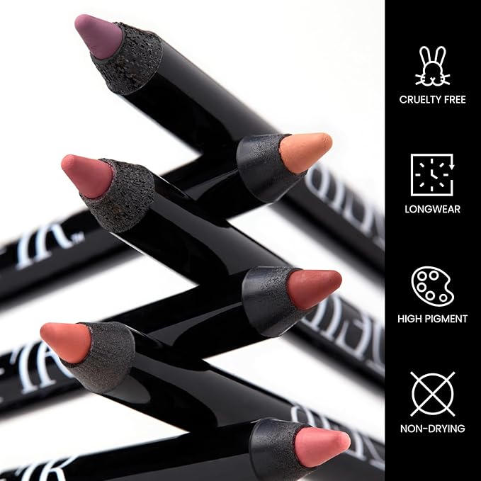 OFIR Longwear Demi-Matte Lip Pencil | Smudge-Proof, Easy Glide, Hydrating, Long-Lasting Color | Pink Smoothie - Neutral Blush Lip Liner Pencil | 0.042 OZ