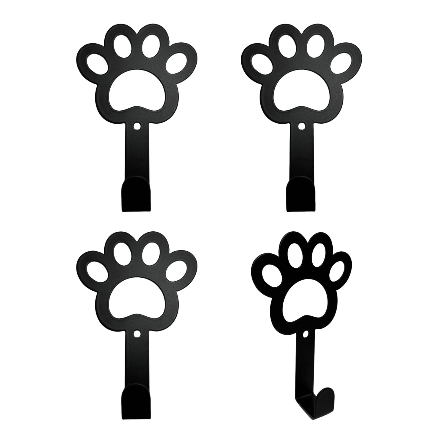 FoyaHome 4Pcs Dog Hooks for Wall, Cute Paw Key Hook Wall Mount, Organizer Hook, Pet Hook, Great Gift for Dog Lovers, for Entryway Hallway Kitche Office Bedroom, Living Room