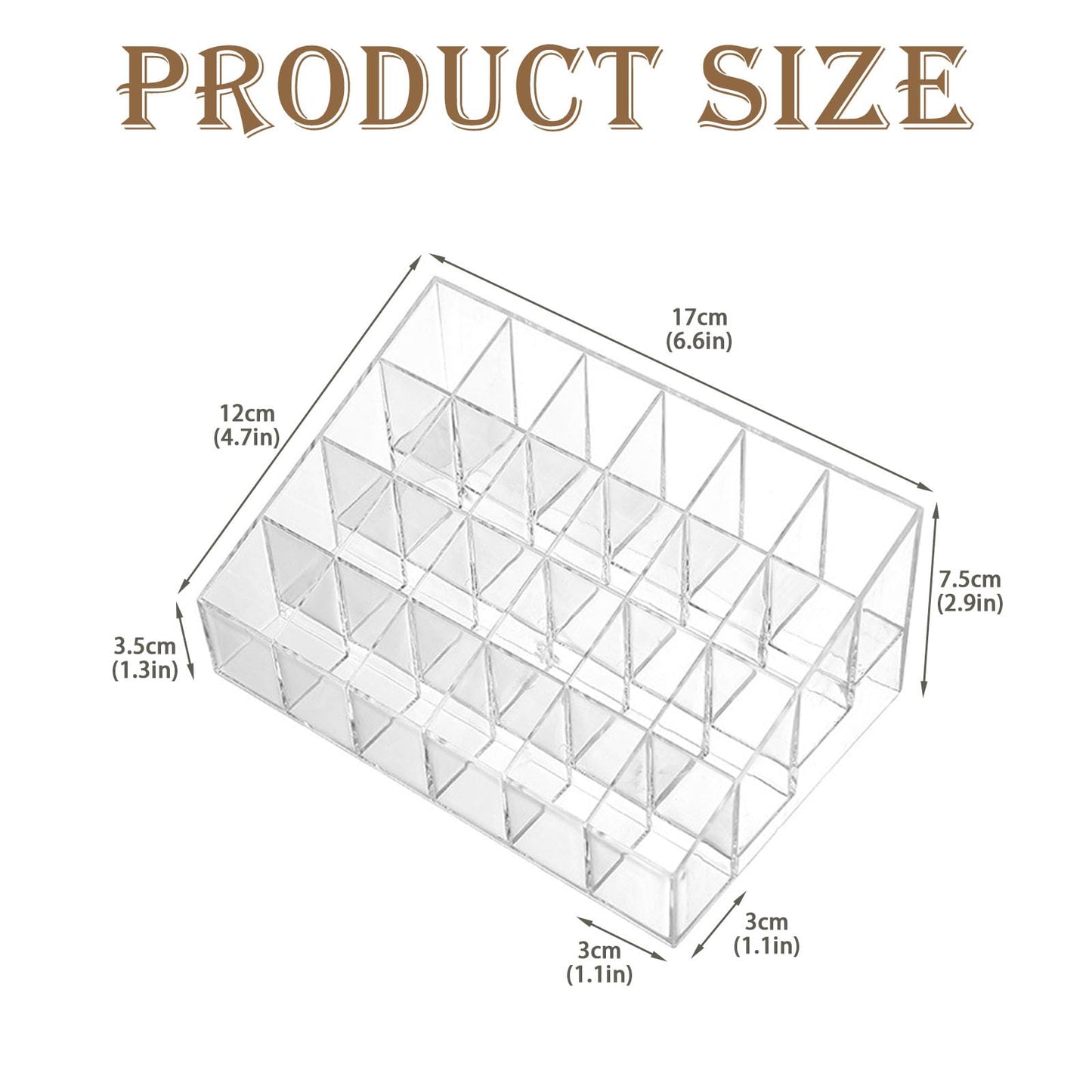 Lolytama 24Slots Essential Oil Holder，Plastics Essential Oil Storage,for Bottles Perfumes and Nail Polish Shelf，Essential Oil Organizer,Makeup Storage Rack