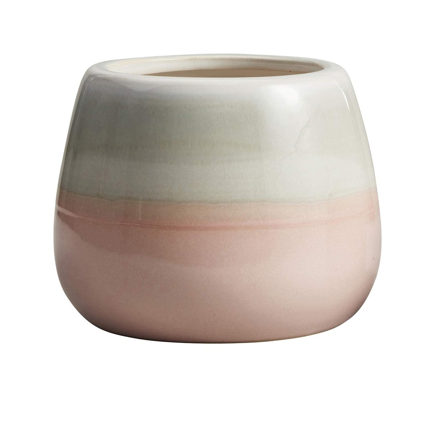 47th & Main Ceramic Decorative Pot, 4" Tall, Pink/Grey