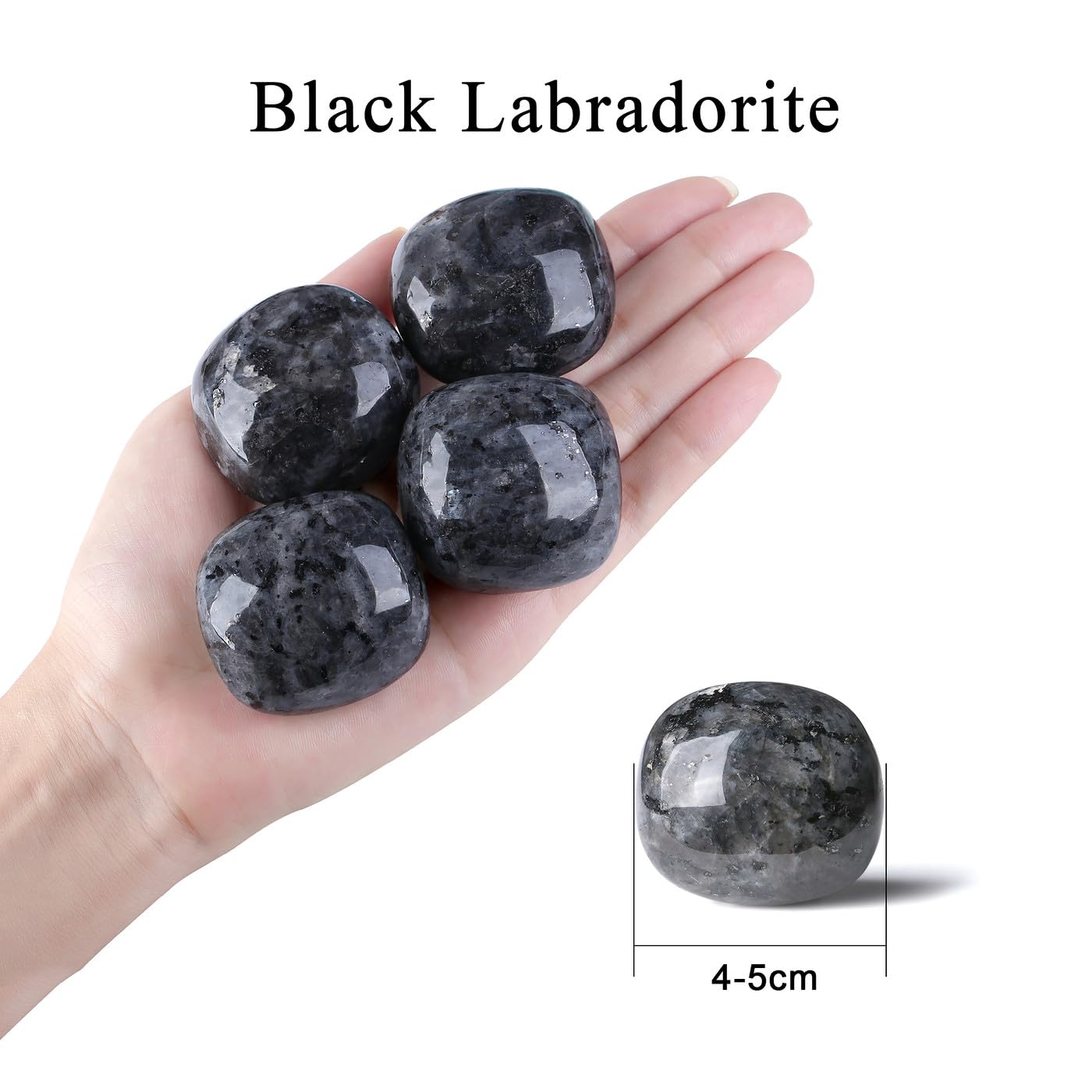 MAIBAOTA 1.6-2.0" Labradorite Crystal Large Reiki Natural Tumbled Polished Stones for Energy Witchcraft Therapy Meditation DIY Crystals for Protection