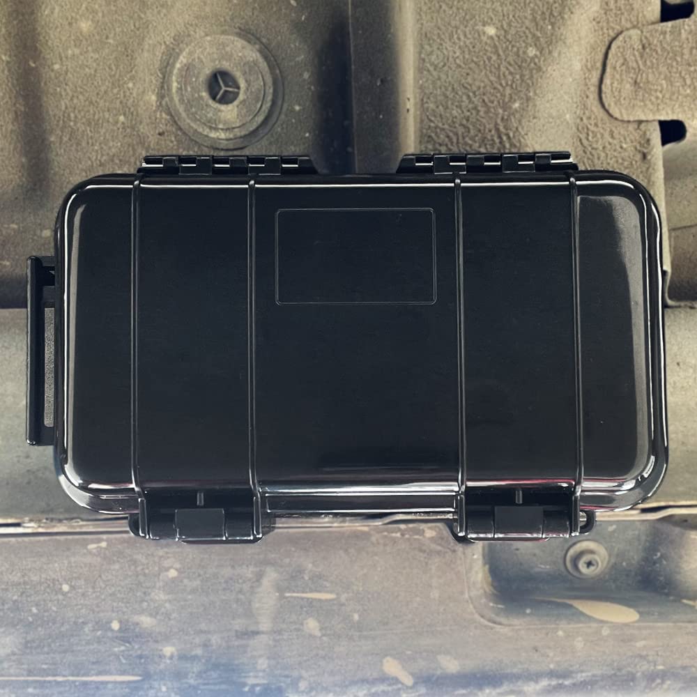 Magnetic Key Holder Under Car Waterproof Magnetic Stash Box for GPS Trackers Hide a Key Outside Magnetic key Box Under Car GPS Tracker Holder Case - Hide Your Items Anywhere