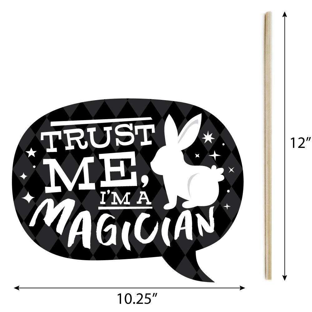 Big Dot of Happiness Ta-Da, Magic Show - Magical Birthday Party Photo Booth Props Kit - 20 Count