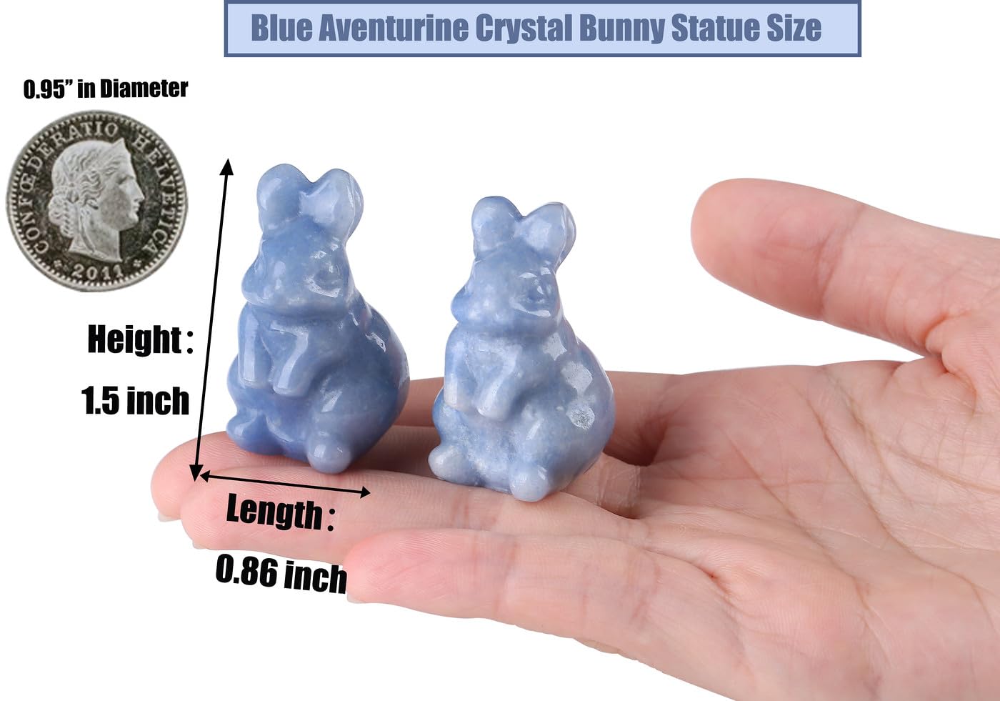 DUQGUHO Black Obsidian Bunny Decor Crystals Rabbit Statue Pocket Polished Natural Gemstone Crystals Figurines for Easter Decoration Office Room Desk Decor 1.5’’ Gifts for Women 1PC