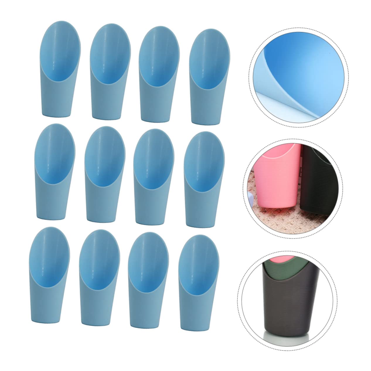Kisangel 12pcs Plastic Potting Scooper Succulent Plants Scoop Small Plastic Scoop for Garden Bonsai Tool for Gardening Shovels Random Color