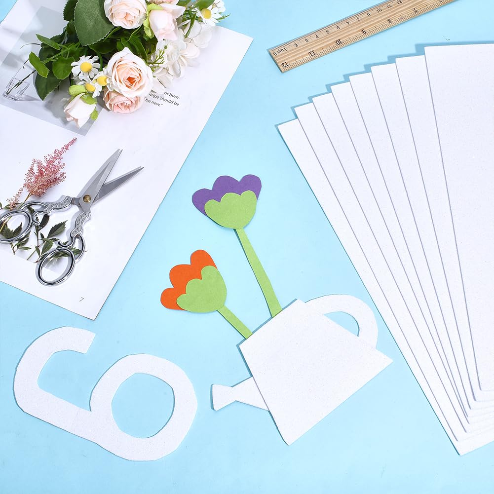 AHANDMAKER 10 Sheets White EVA Foam Sheets 11.8 x7.9 Inch 1.5mm Thickness Craft Foam Paper for Crafts Project Cardmaking Scrapbooking Cosplay Costume
