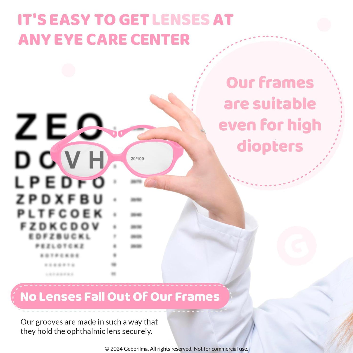 Geborilma Unbreakable Eyeglasses for Kids Flexible Glasses - XS Toddler Glasses Frames 1-3 - Baby Eyeglass Frames 43-15-128