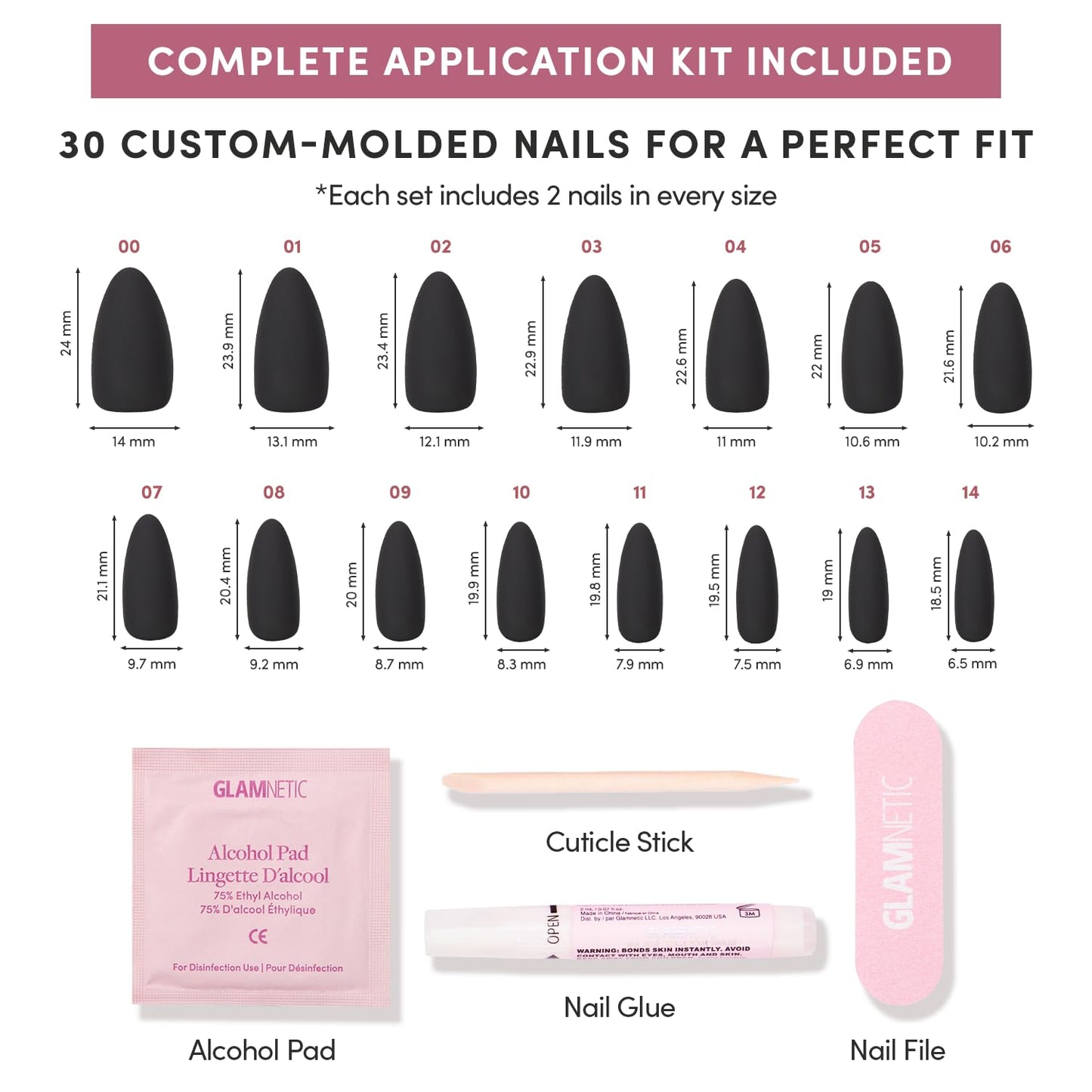 Glamnetic Press-On Nails Bundle - Red Bottom, Fall Mauve & Goal Digger | Red Accent Dual Side Medium Almond Fake Nails | Natural Short Round False Nails with Gold Foil | Muted Blush Mauve Short Oval F