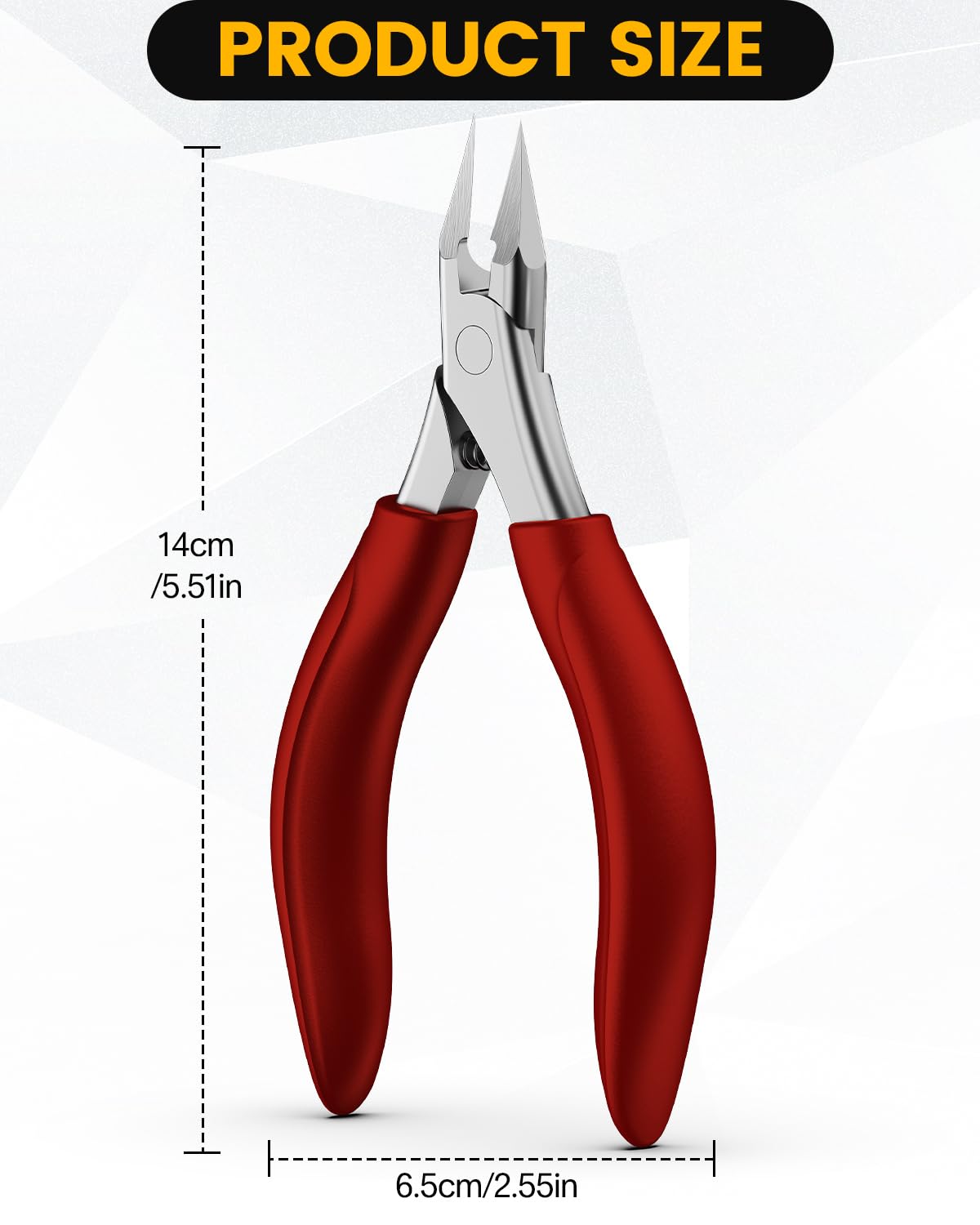 BEZOX Toenail Clippers for Thick & Ingrown Nails – Heavy Duty Toe Nail Clipper for Seniors for Thick Toenails with Comfort Grip & Long Handle - Red
