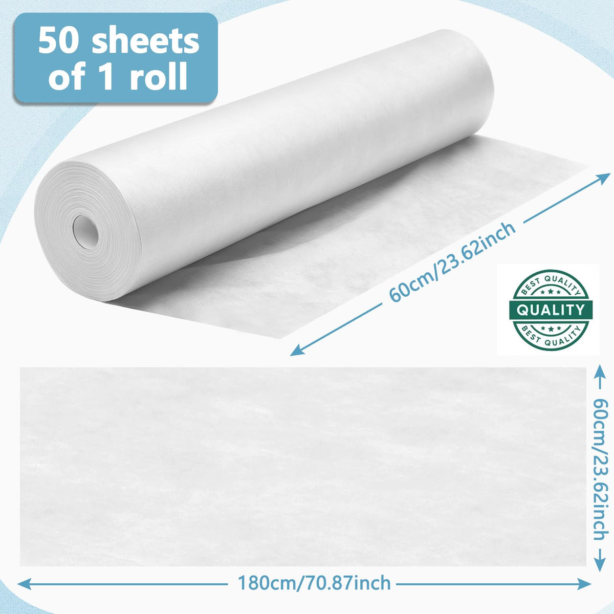 1 Roll Disposable Massage Table Sheets