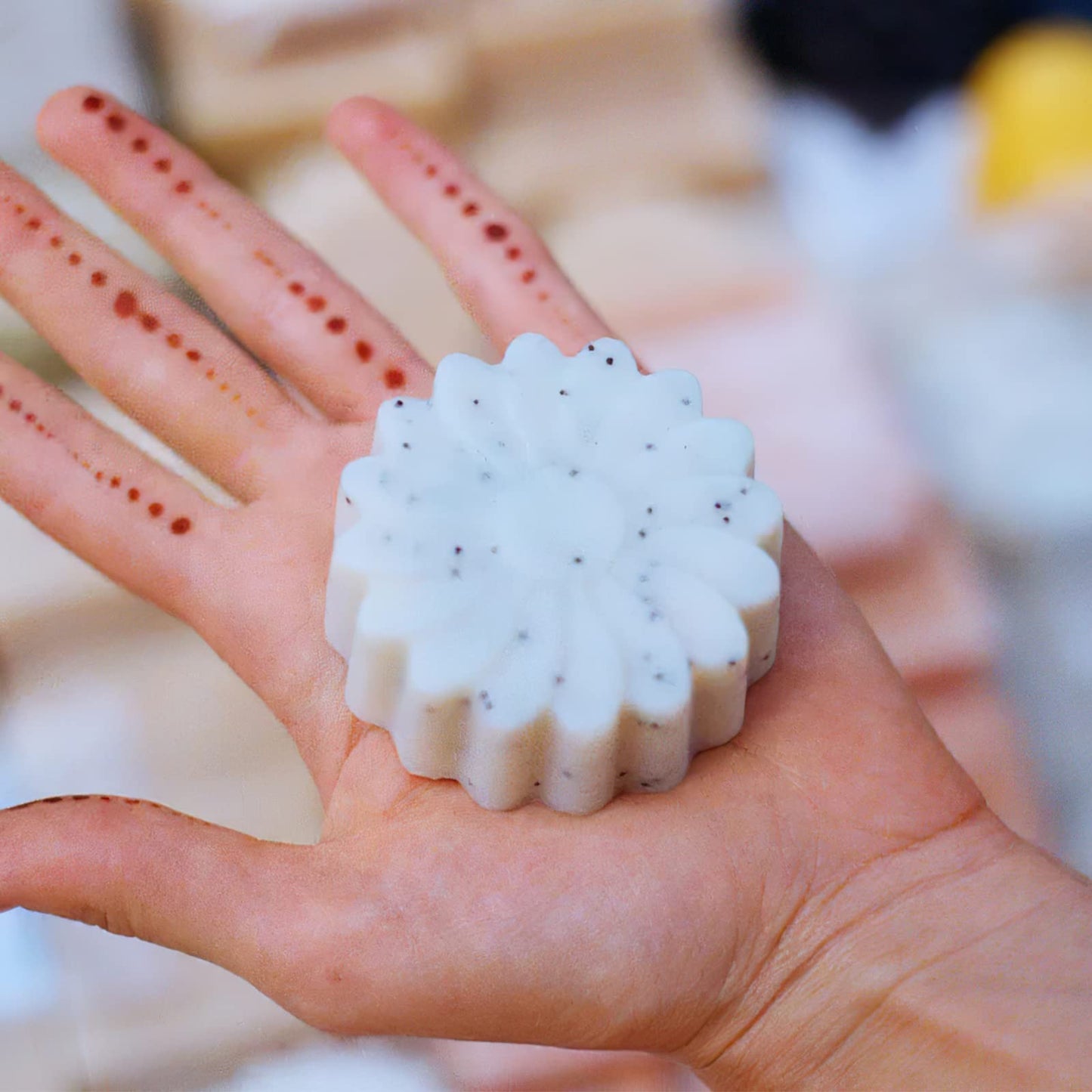 14 PCS Bath Bomb Mold Set Includes 2pcs Bath Bombs Press and 12pcs Different Pattern Stamps for Making DIY Bath Bombs Tools, Moon Cake Making for Mid-Autumn Festival Press (Style 2)