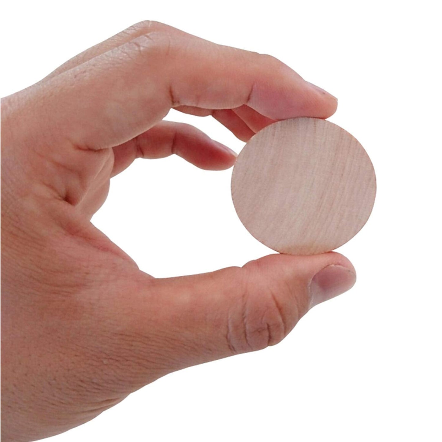 1.5 Inch Natural Wood Slices Unfinished Round Wood Coins for DIY Arts & Crafts Projects, 200 per Pack.