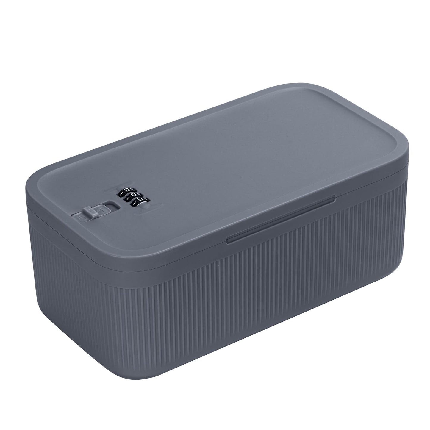 Lockable Storage Box,Medicine Lock Box Travel Case,Refrigerator Bin Container for Food,Medicines,Snacks,Locking Mobile Cell Phone Device Jail,Lockbox for Office,Home,School,Father Gift (Navy Small)