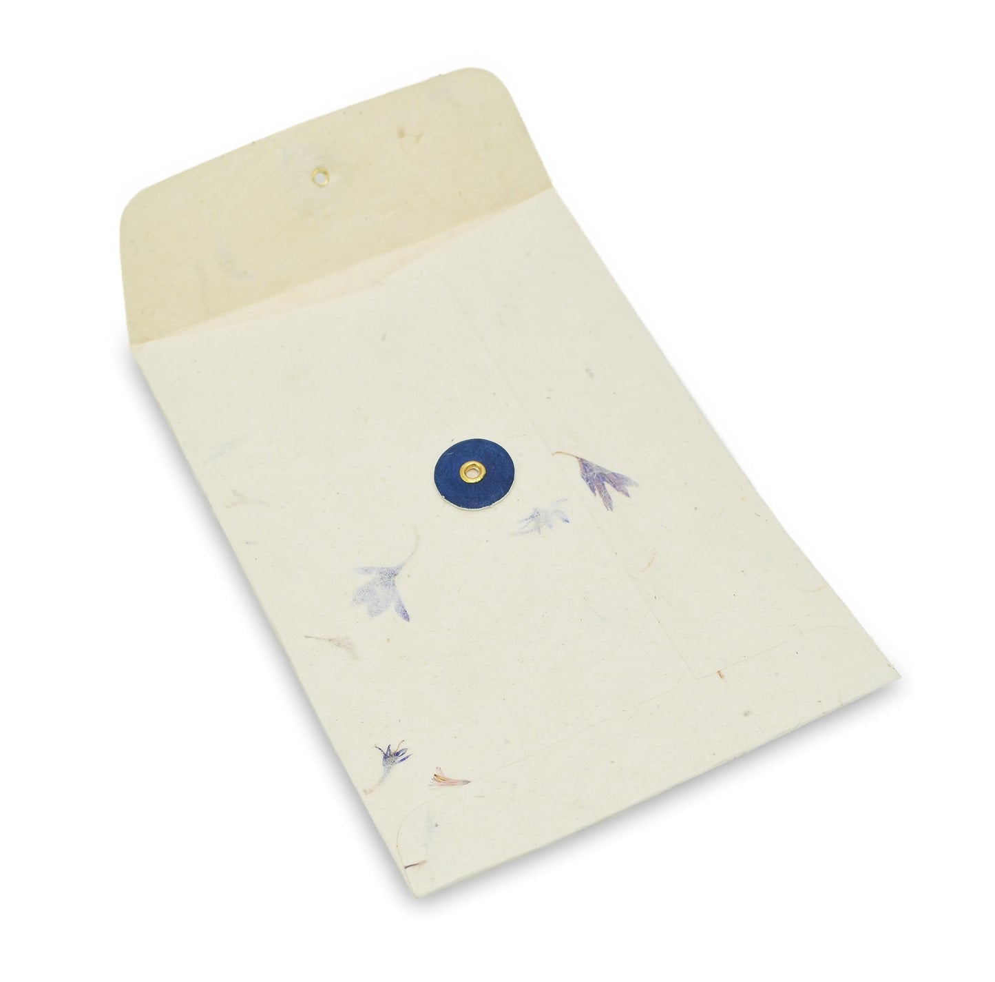 Kathmandu Valley Co. Handmade Lokta Paper Envelope with String-tie Button Closure Pocket Folder Documents Sleeve, for Invitations, Mailers, 4.5 x 6.5 inches, 10 Pack. Made in Nepal. (Cornflower)