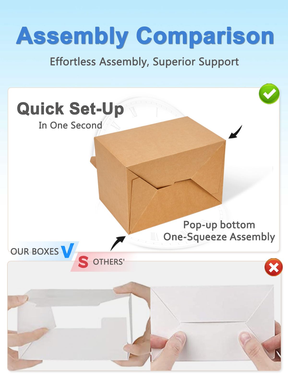 Shallive 28 Pcs Large Brown Kraft Lunch Boxes with Handle - 9x6x6 Inch Gable Gift Boxes for Baby Shower, Birthday Parties