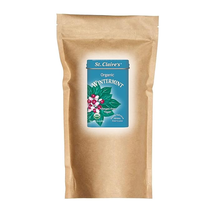 St. Claire's Organic Breath Mints (Wintermint, 27 Ounce Refill Bag, over 800 pieces) | Gluten-Free, Vegan, GMO-Free, Plant-based, Allergen-Free | Made in our Allergen-Free facility