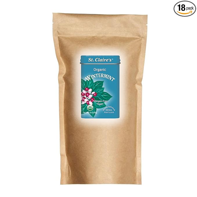 St. Claire's Organic Breath Mints (Wintermint, 27 Ounce Refill Bag, over 800 pieces) | Gluten-Free, Vegan, GMO-Free, Plant-based, Allergen-Free | Made in our Allergen-Free facility