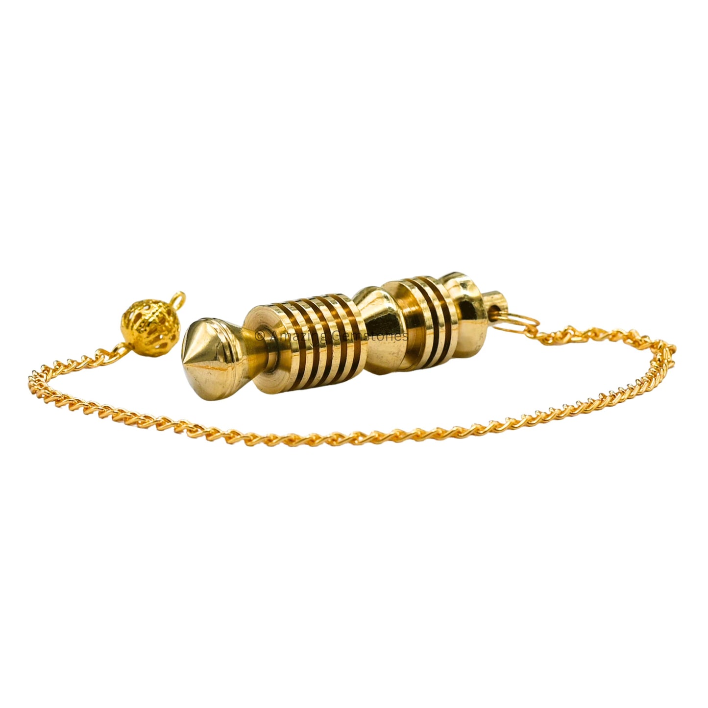 Ibrahim Karim Universal Pendulum Healing Metal Pendulums for Divination, Gold Double ISIS Steel Copper Pendulum High Energy Pendulo de Bronce Pendulos de Mesa MP21